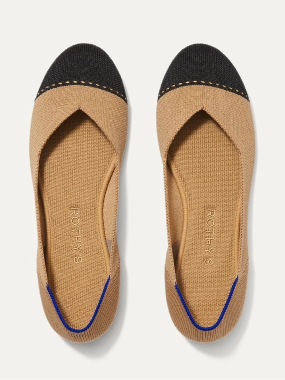 Rothy's Camel Captoe Flats